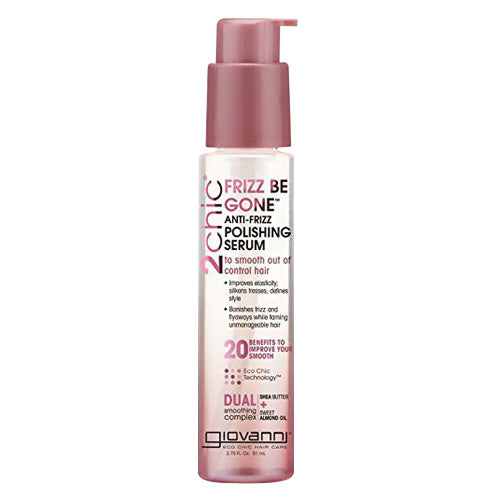 Giovanni 2chic Frizz Be Gone, Shea Butter and Sweet Almond Oil Polishing Serum, 2.75 Oz